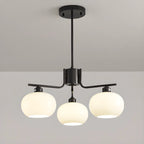 Lustre moderne en verre avec globe, longueur de suspension réglable