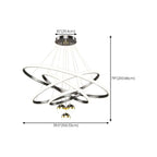 Lustre moderne circulaire à LED avec projection d'étoiles