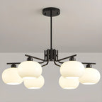 Lustre moderne en verre avec globe, longueur de suspension réglable