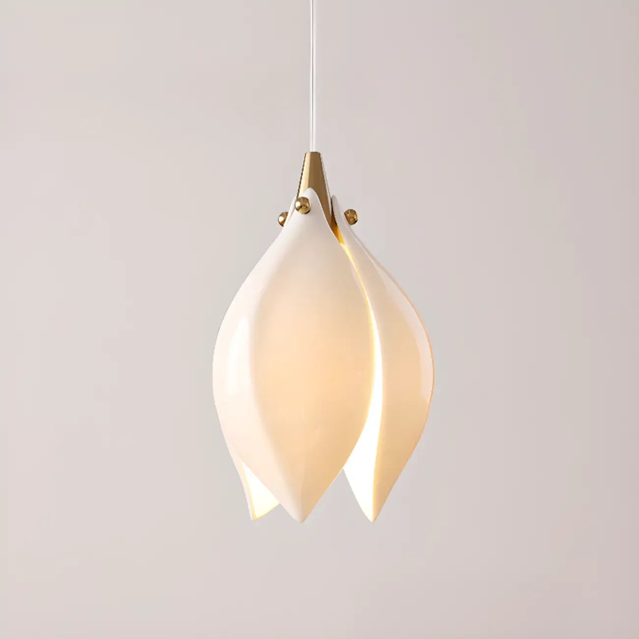 Suspension LED élégante en céramique en forme de bourgeon