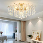 Lustre en cristal à plusieurs lumières en forme de goutte d'eau pour salle à manger