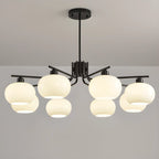 Lustre moderne en verre avec globe, longueur de suspension réglable