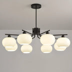 Lustre moderne en verre avec globe, longueur de suspension réglable