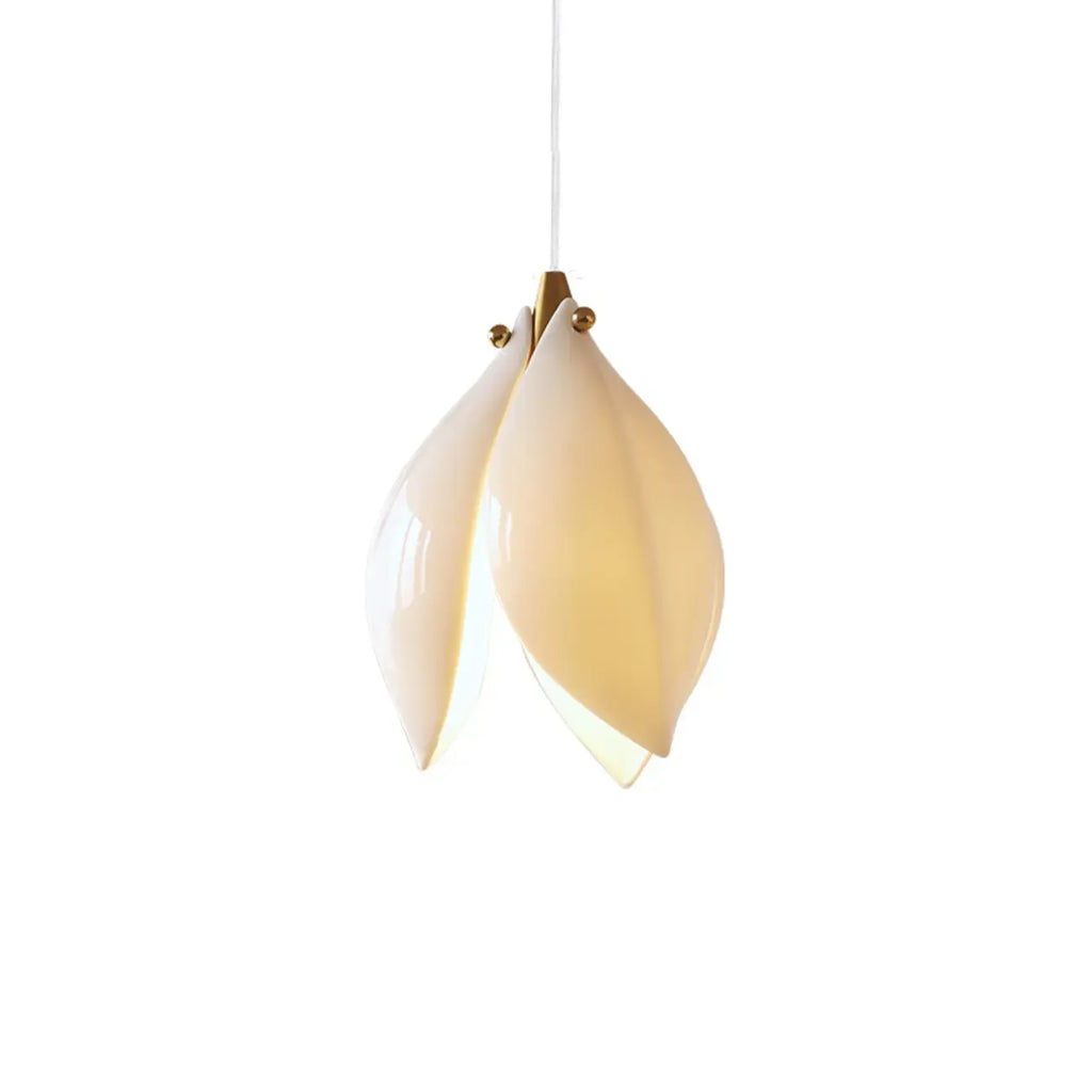 Suspension LED élégante en céramique en forme de bourgeon