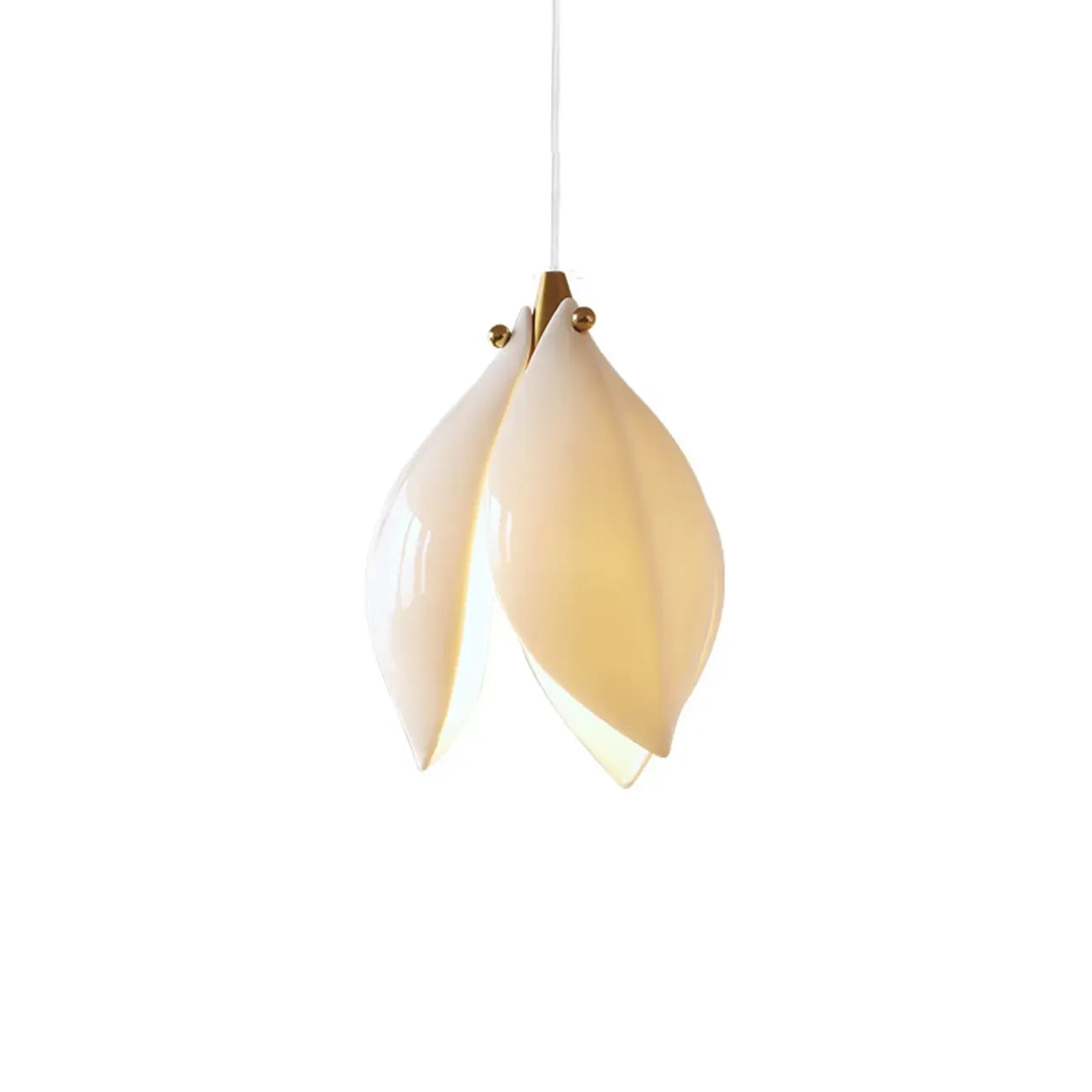 Suspension LED élégante en céramique en forme de bourgeon