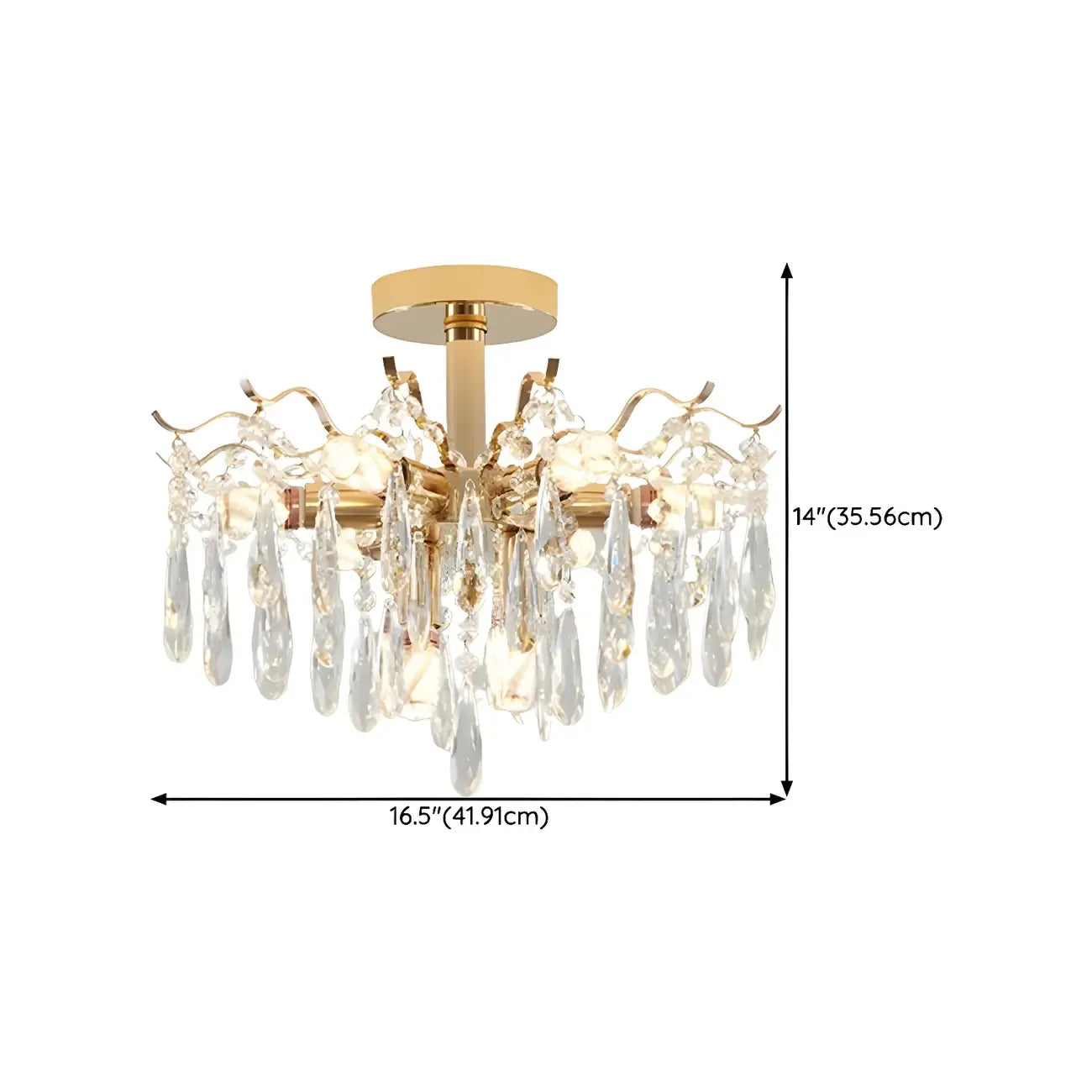 Lustre en cristal à plusieurs lumières en forme de goutte d'eau pour salle à manger