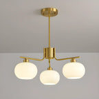 Lustre moderne en verre avec globe, longueur de suspension réglable