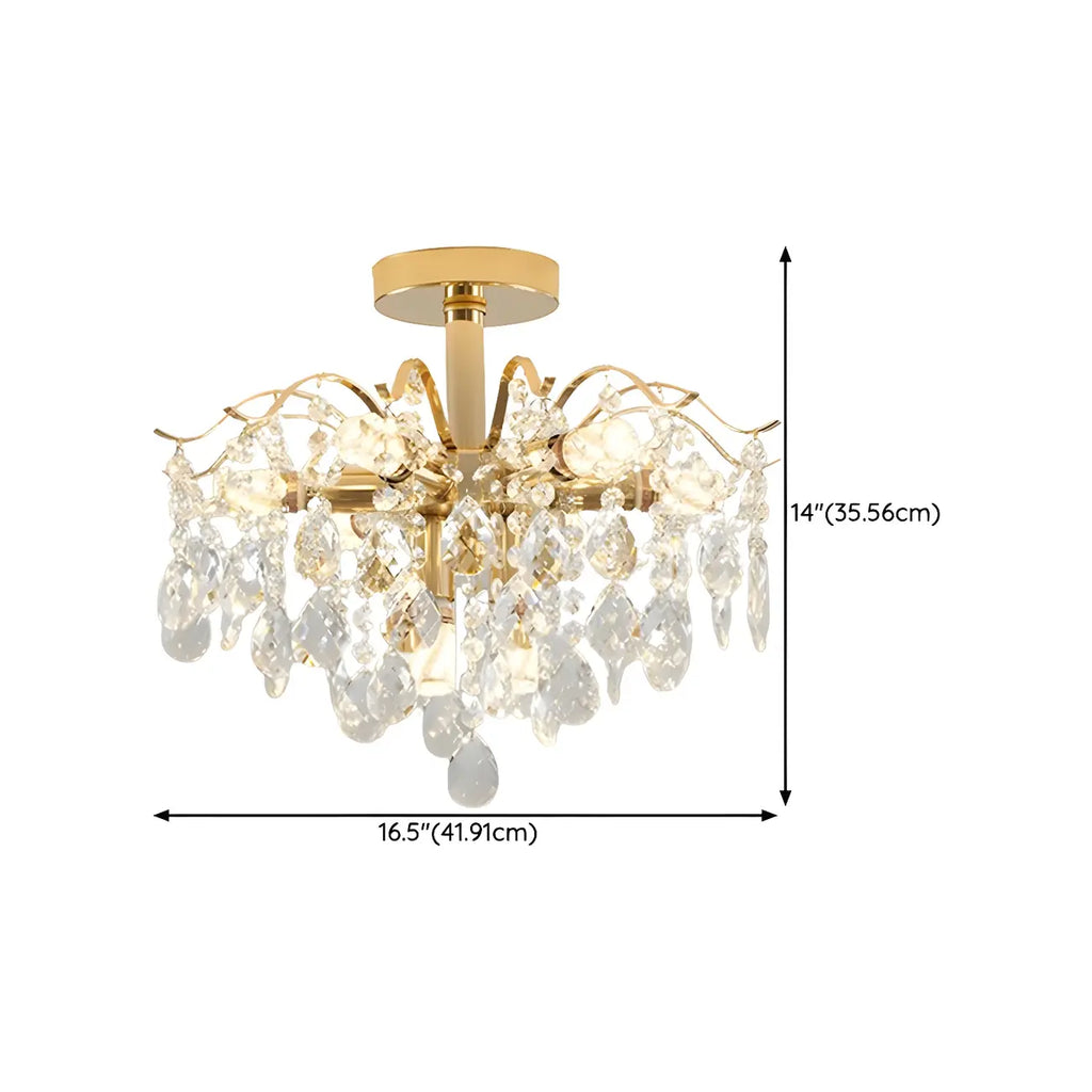 Lustre en cristal à plusieurs lumières en forme de goutte d'eau pour salle à manger