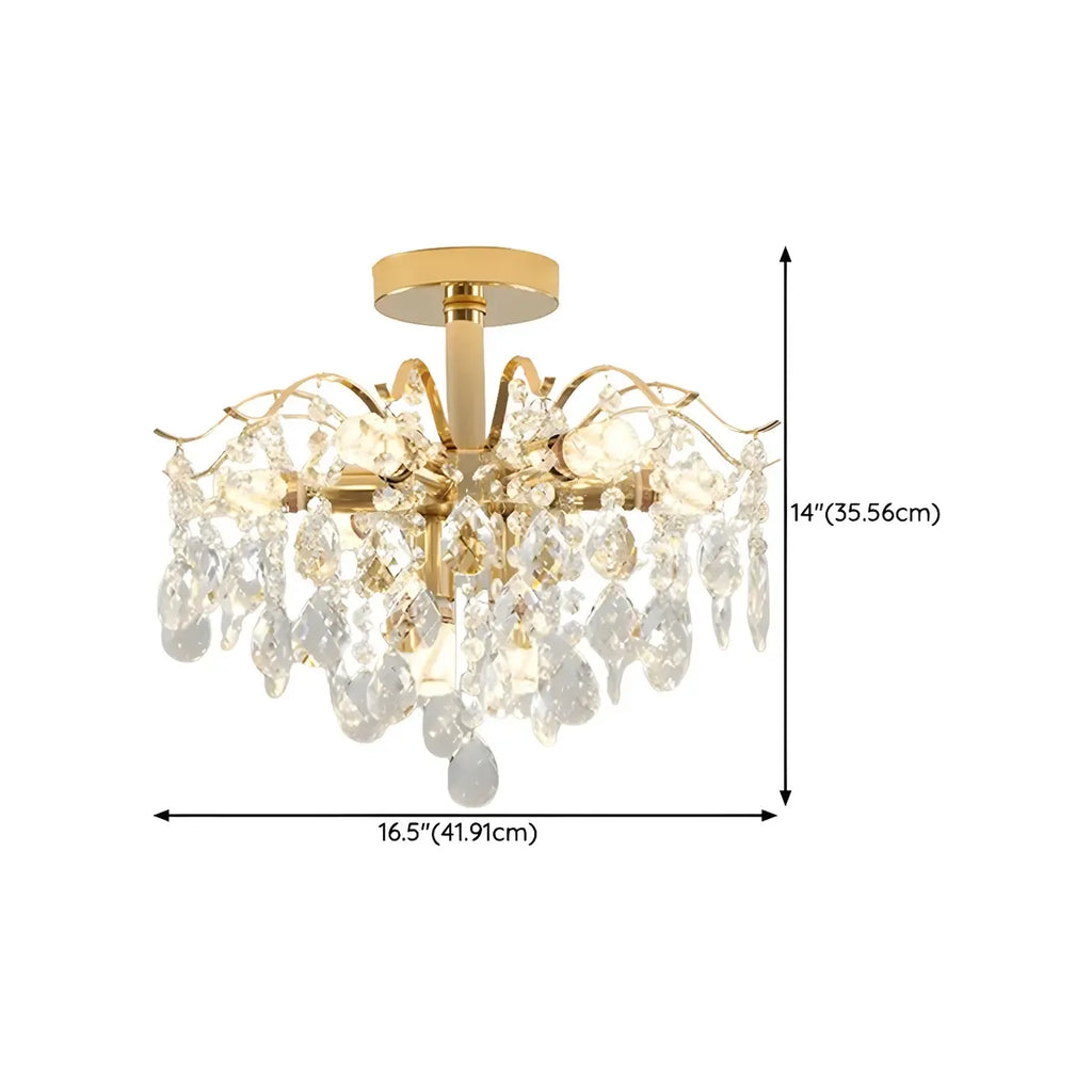 Lustre en cristal à plusieurs lumières en forme de goutte d'eau pour salle à manger
