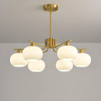 Lustre moderne en verre avec globe, longueur de suspension réglable