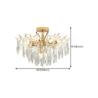 Lustre en cristal à plusieurs lumières en forme de goutte d'eau pour salle à manger