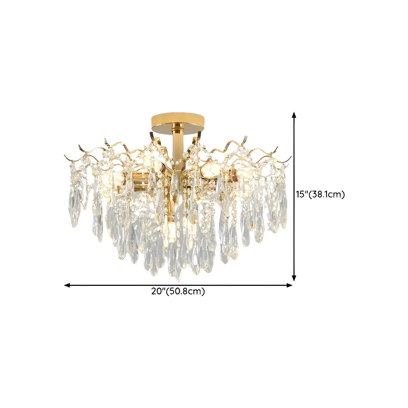 Lustre en cristal à plusieurs lumières en forme de goutte d'eau pour salle à manger