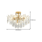 Lustre en cristal à plusieurs lumières en forme de goutte d'eau pour salle à manger