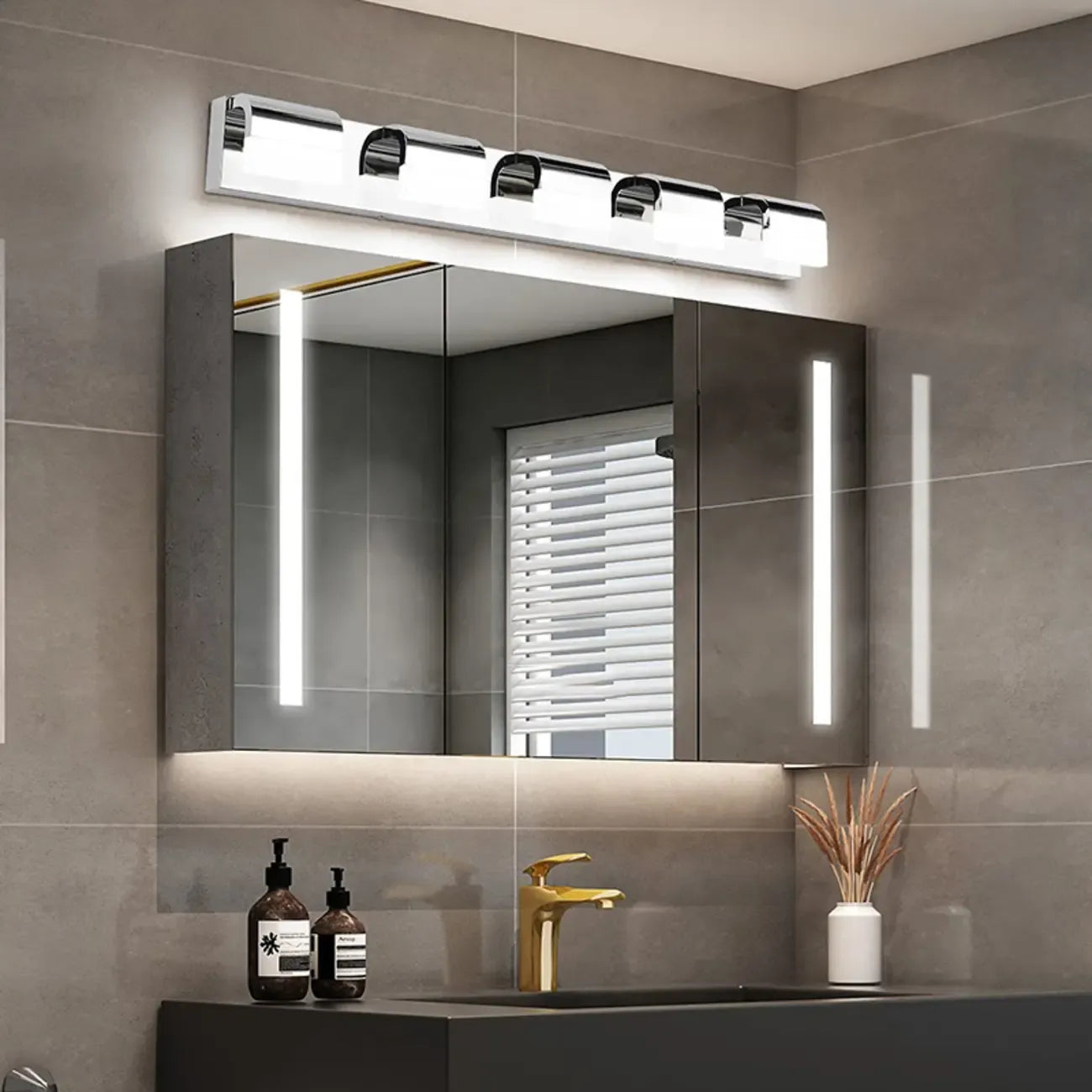Applique murale de salle de bain au-dessus du miroir avec abat-jour