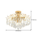 Lustre en cristal à plusieurs lumières en forme de goutte d'eau pour salle à manger