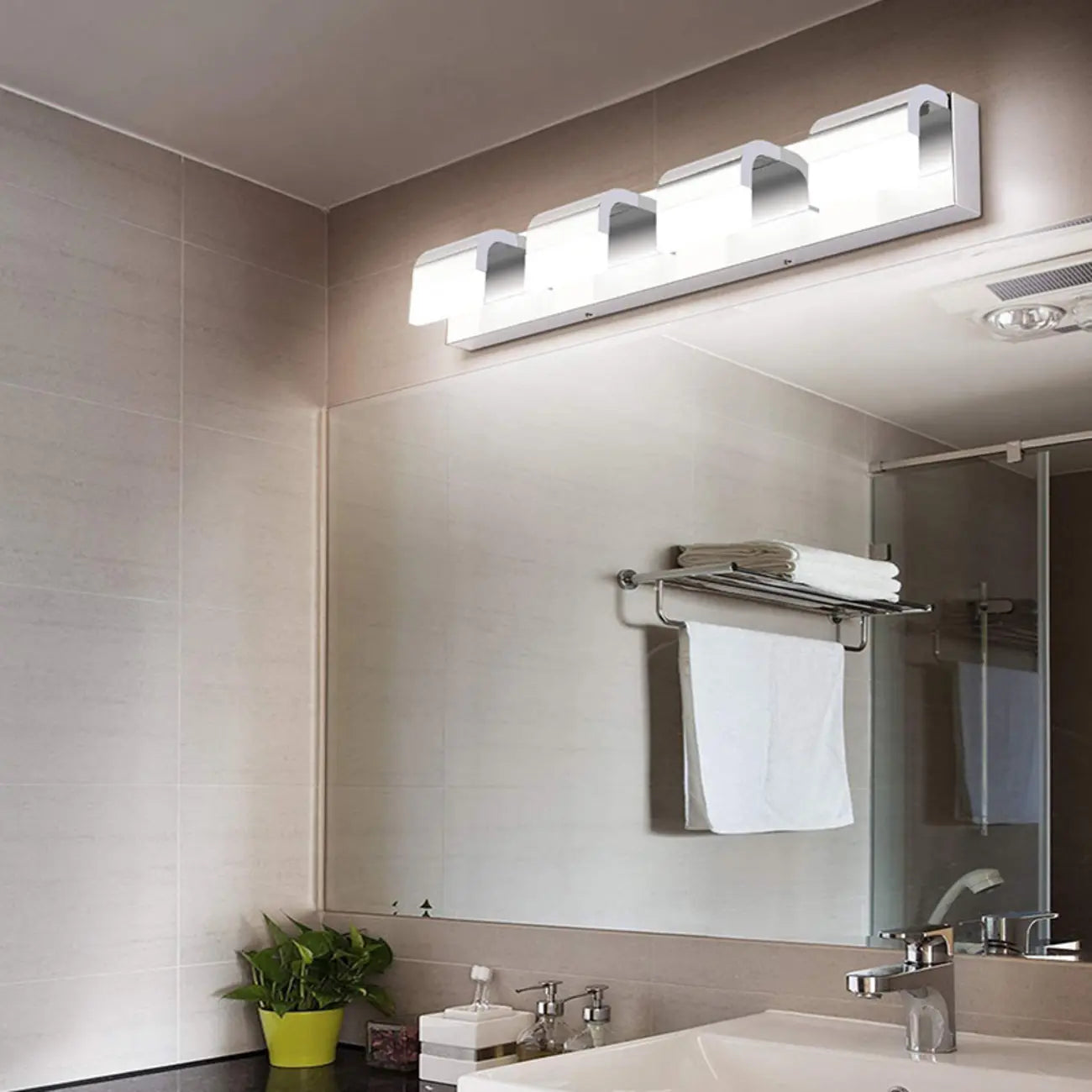 Applique murale de salle de bain au-dessus du miroir avec abat-jour