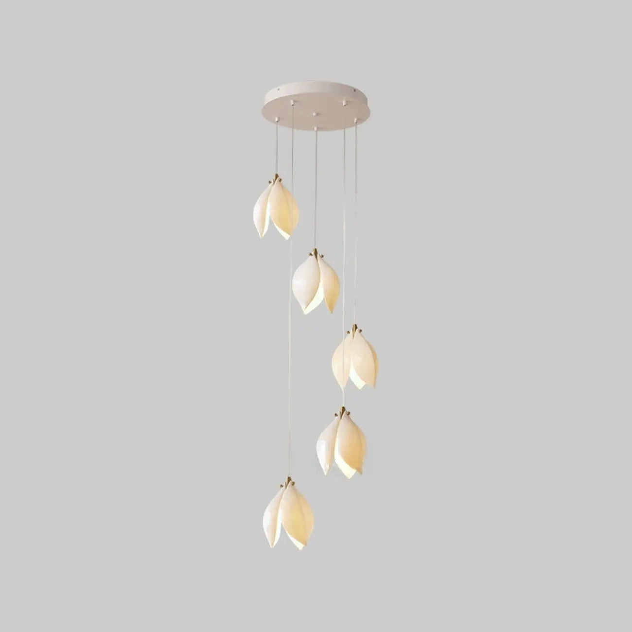 Suspension LED élégante en céramique en forme de bourgeon