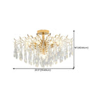 Lustre en cristal à plusieurs lumières en forme de goutte d'eau pour salle à manger
