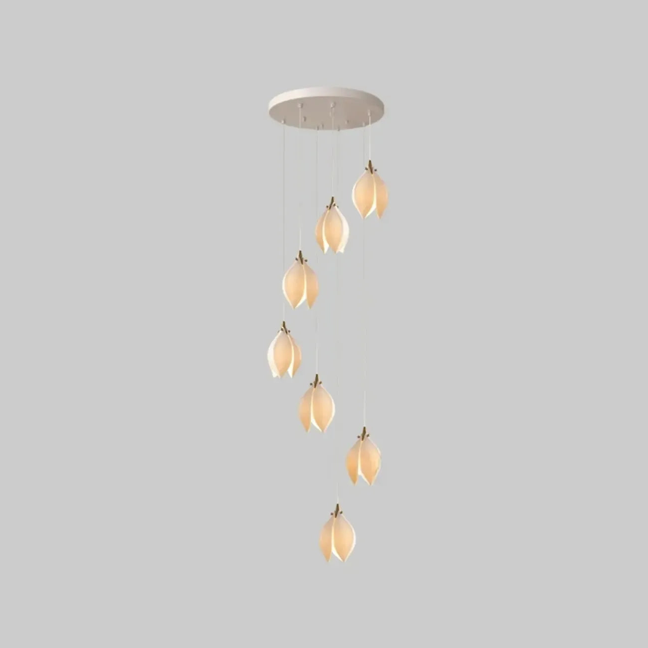 Suspension LED élégante en céramique en forme de bourgeon