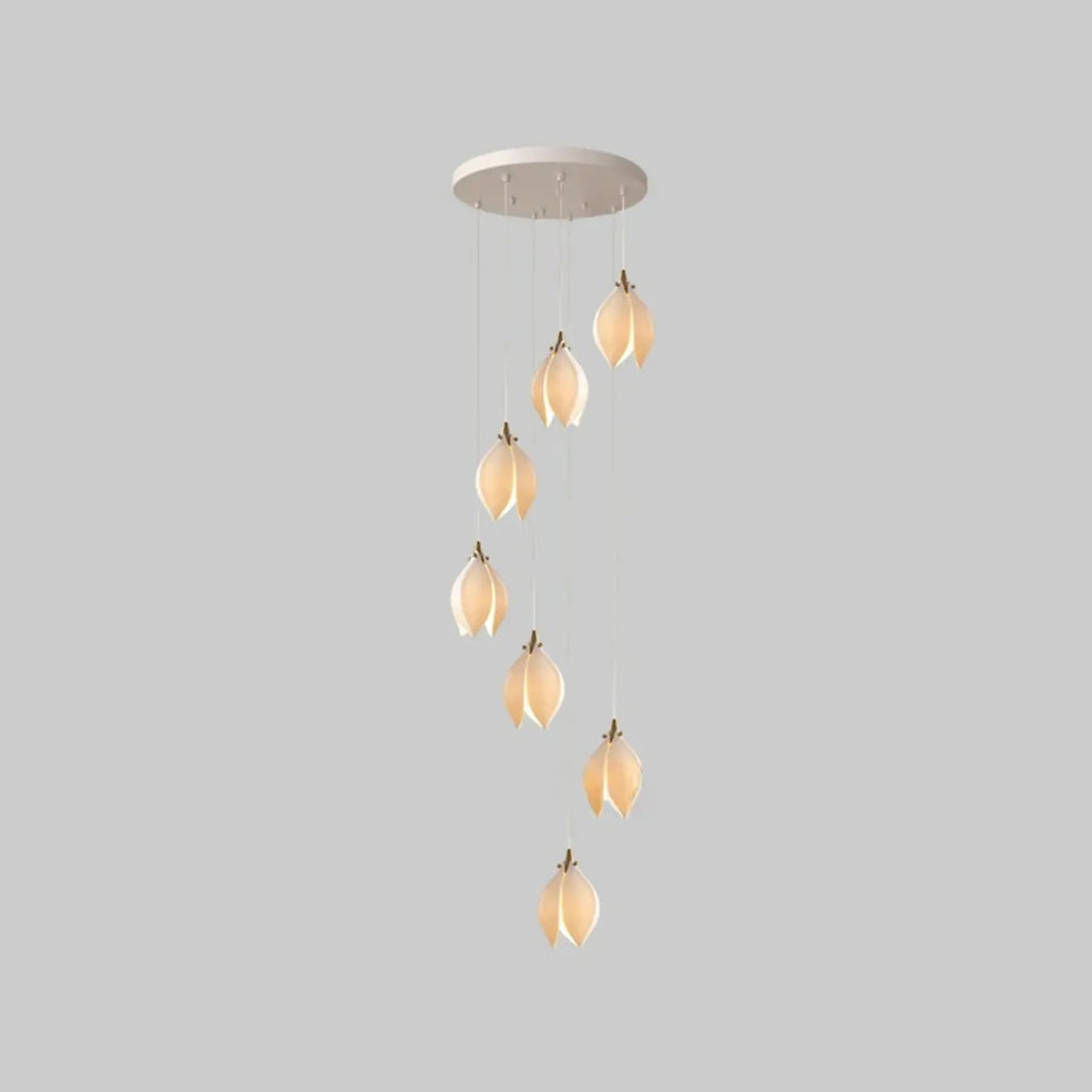 Suspension LED élégante en céramique en forme de bourgeon