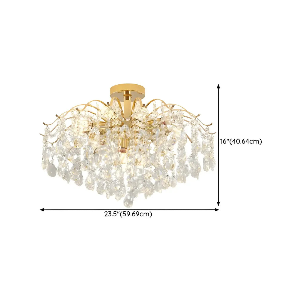 Lustre en cristal à plusieurs lumières en forme de goutte d'eau pour salle à manger