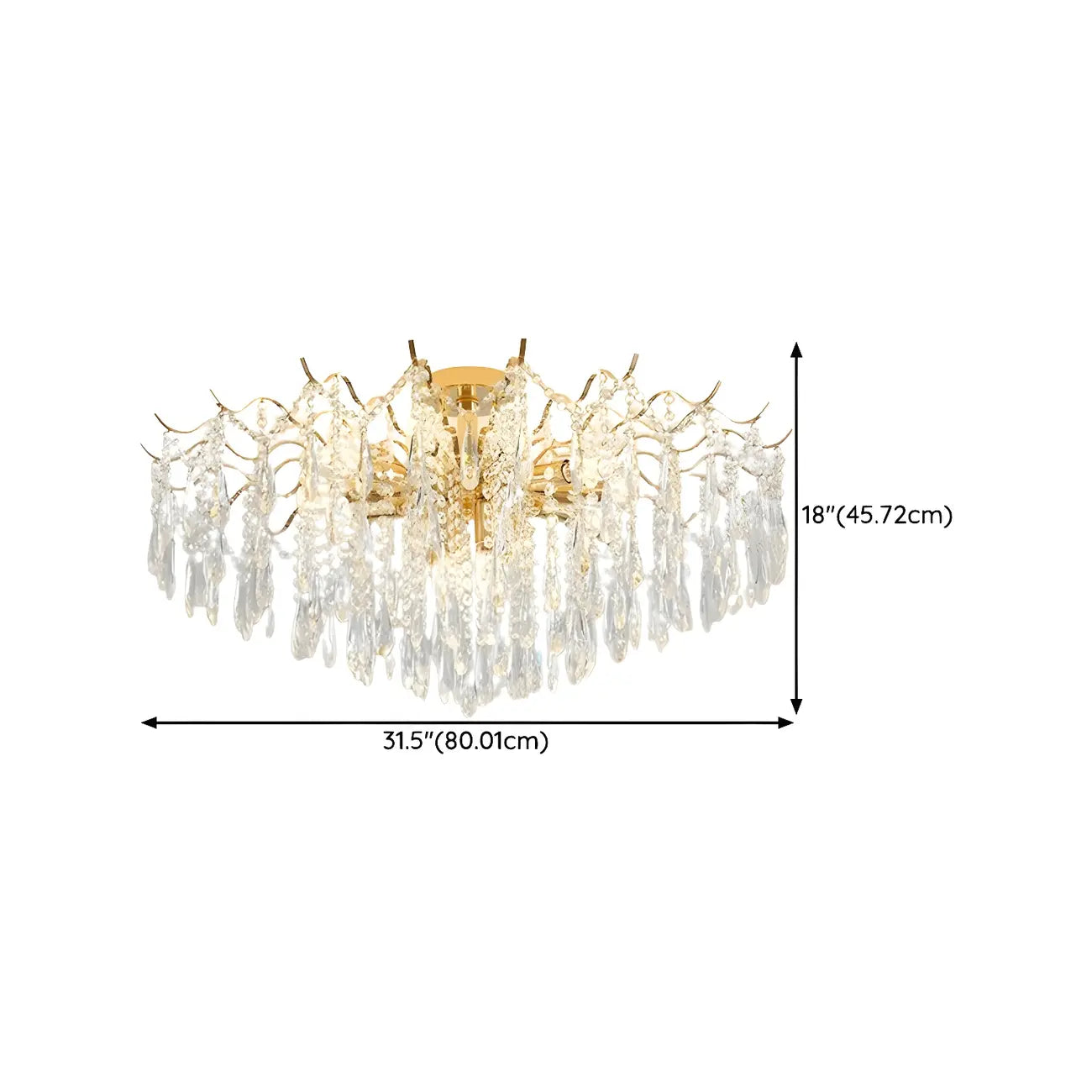 Lustre en cristal à plusieurs lumières en forme de goutte d'eau pour salle à manger