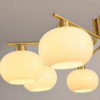 Lustre moderne en verre avec globe, longueur de suspension réglable