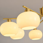 Lustre moderne en verre avec globe, longueur de suspension réglable