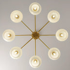 Lustre moderne en verre avec globe, longueur de suspension réglable