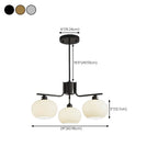 Lustre moderne en verre avec globe, longueur de suspension réglable