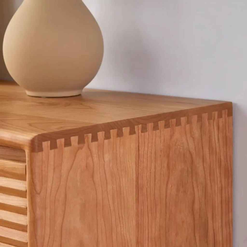Cassettiera Tripla Orizzontale in Legno Marrone da 160 cm con 9 Cassetti
