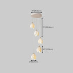 Suspension LED élégante en céramique en forme de bourgeon