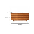 Cassettiera Tripla Orizzontale in Legno Marrone da 160 cm con 9 Cassetti
