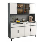 Buffet de salle à manger en bois gris avec tiroir