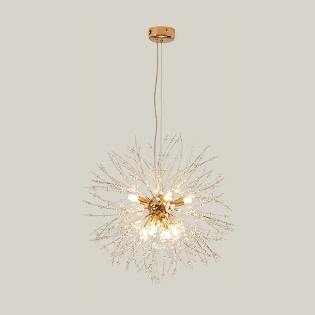 Lustre en cristal de luxe en forme d'étoile, longueur flexible