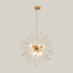 Lustre en cristal de luxe en forme d'étoile, longueur flexible
