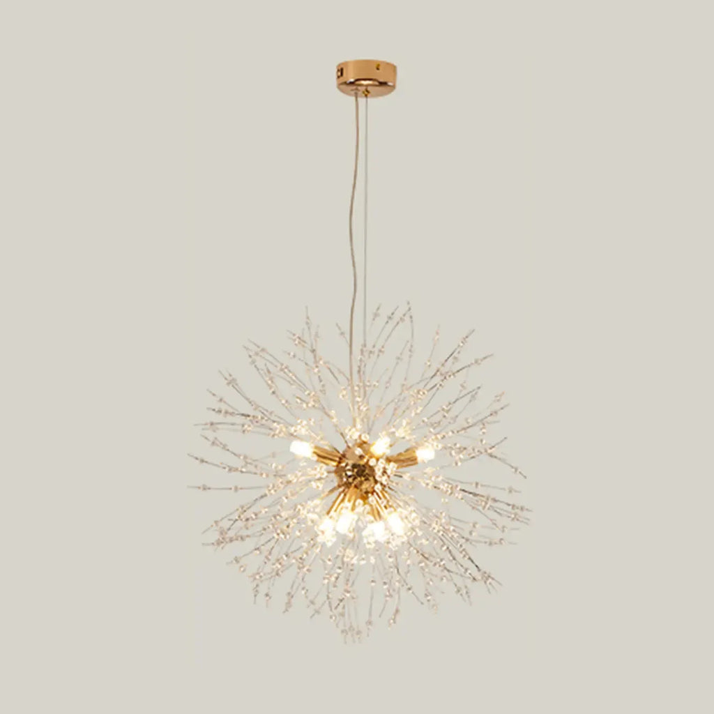 Lustre en cristal de luxe en forme d'étoile, longueur flexible