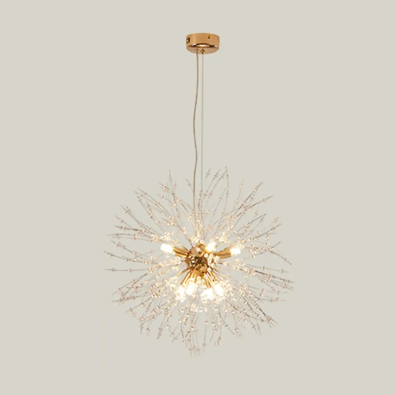 Lustre en cristal de luxe en forme d'étoile, longueur flexible