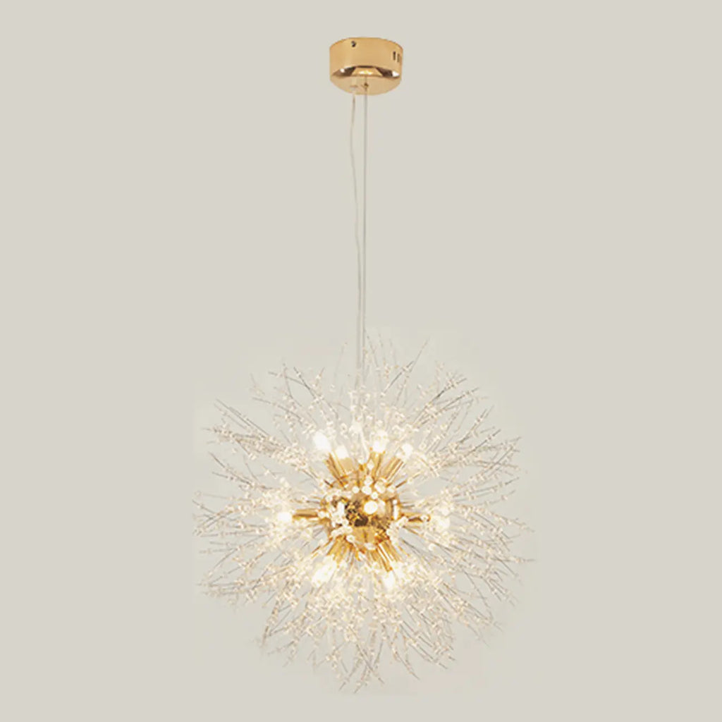 Lustre en cristal de luxe en forme d'étoile, longueur flexible