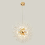 Lustre en cristal de luxe en forme d'étoile, longueur flexible