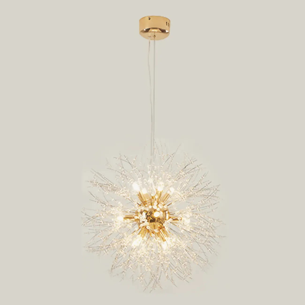 Lustre en cristal de luxe en forme d'étoile, longueur flexible