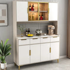 Buffet de salle à manger en bois gris avec tiroir