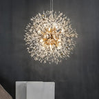 Lustre en cristal de luxe en forme d'étoile, longueur flexible