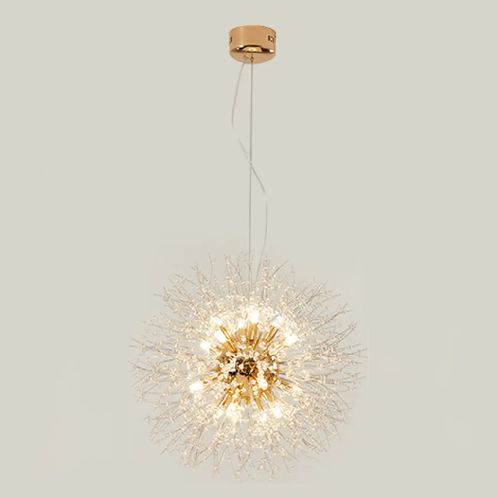 Lustre en cristal de luxe en forme d'étoile, longueur flexible