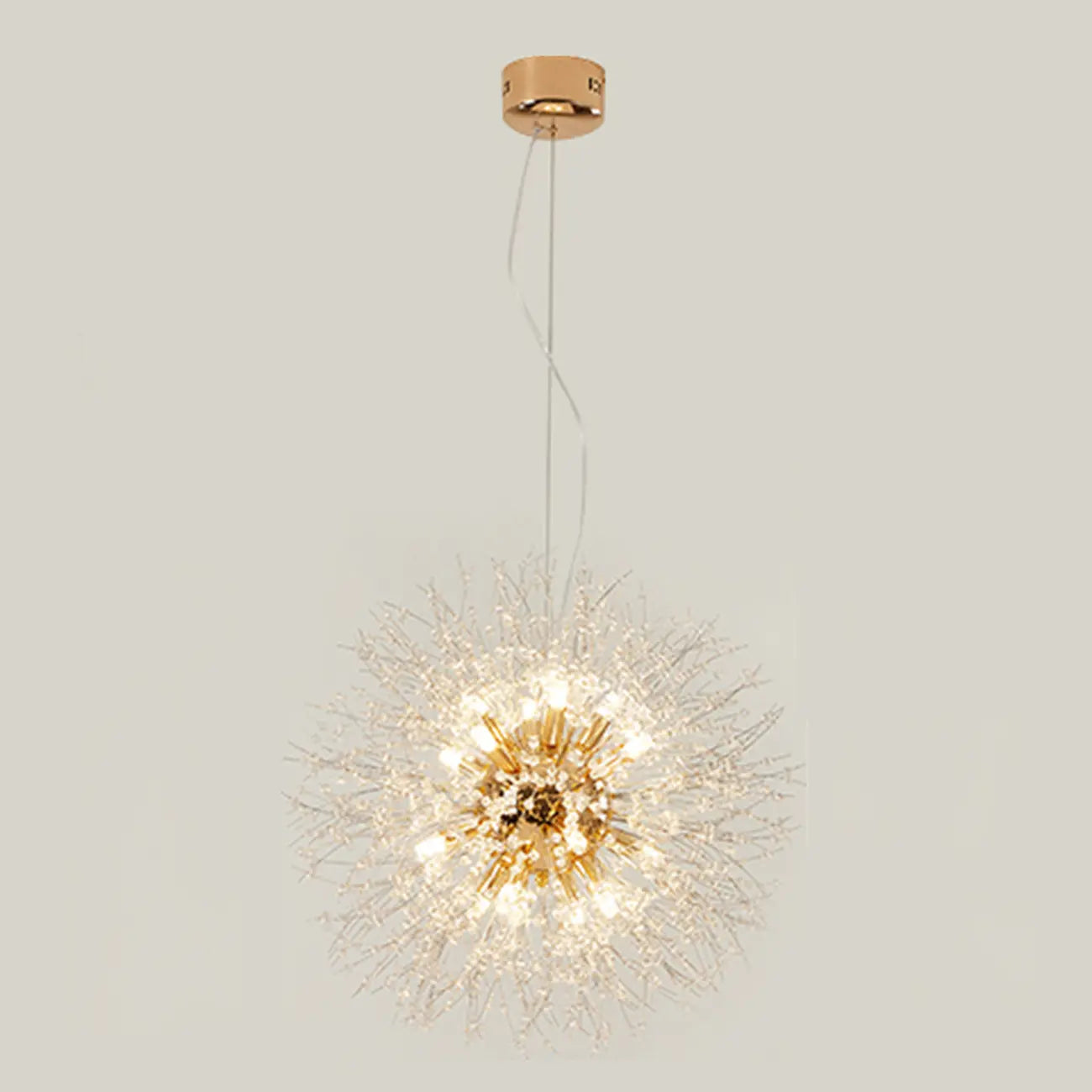 Lustre en cristal de luxe en forme d'étoile, longueur flexible