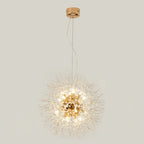 Lustre en cristal de luxe en forme d'étoile, longueur flexible