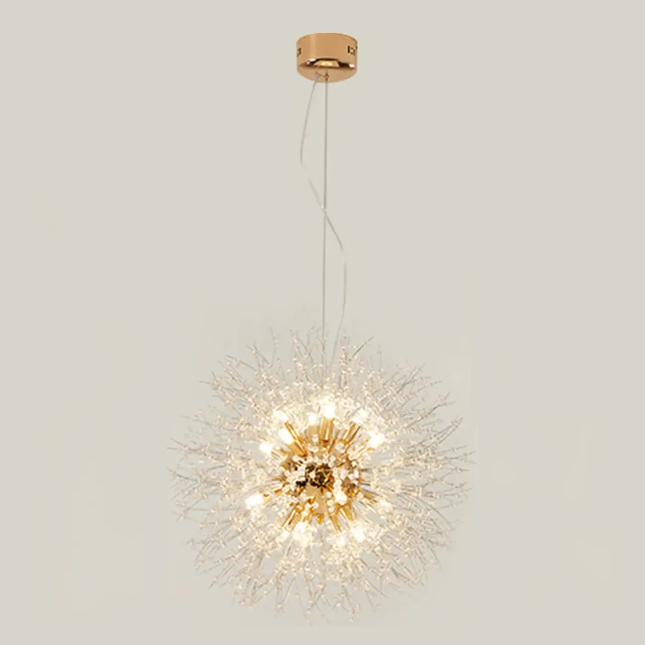Lustre en cristal de luxe en forme d'étoile, longueur flexible
