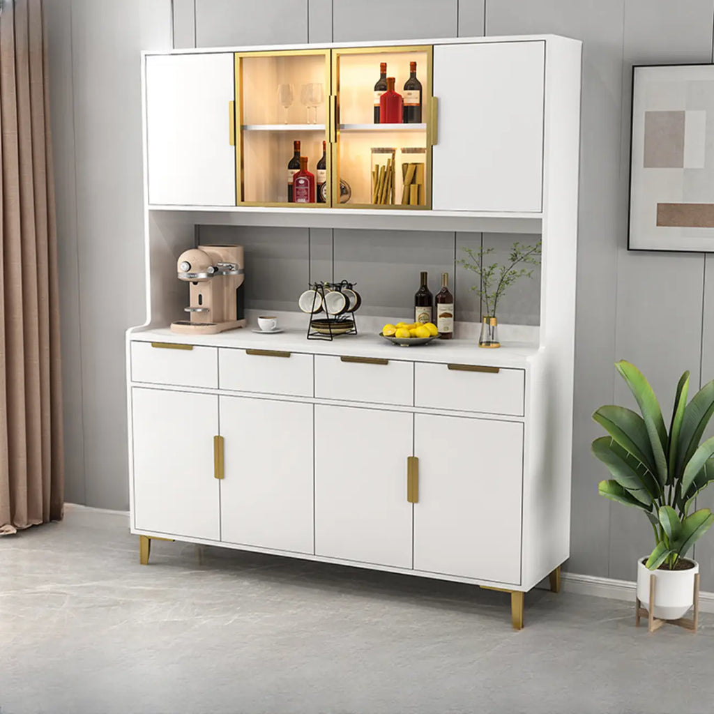 Buffet de salle à manger en bois gris avec tiroir