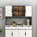 Buffet de salle à manger en bois gris avec tiroir