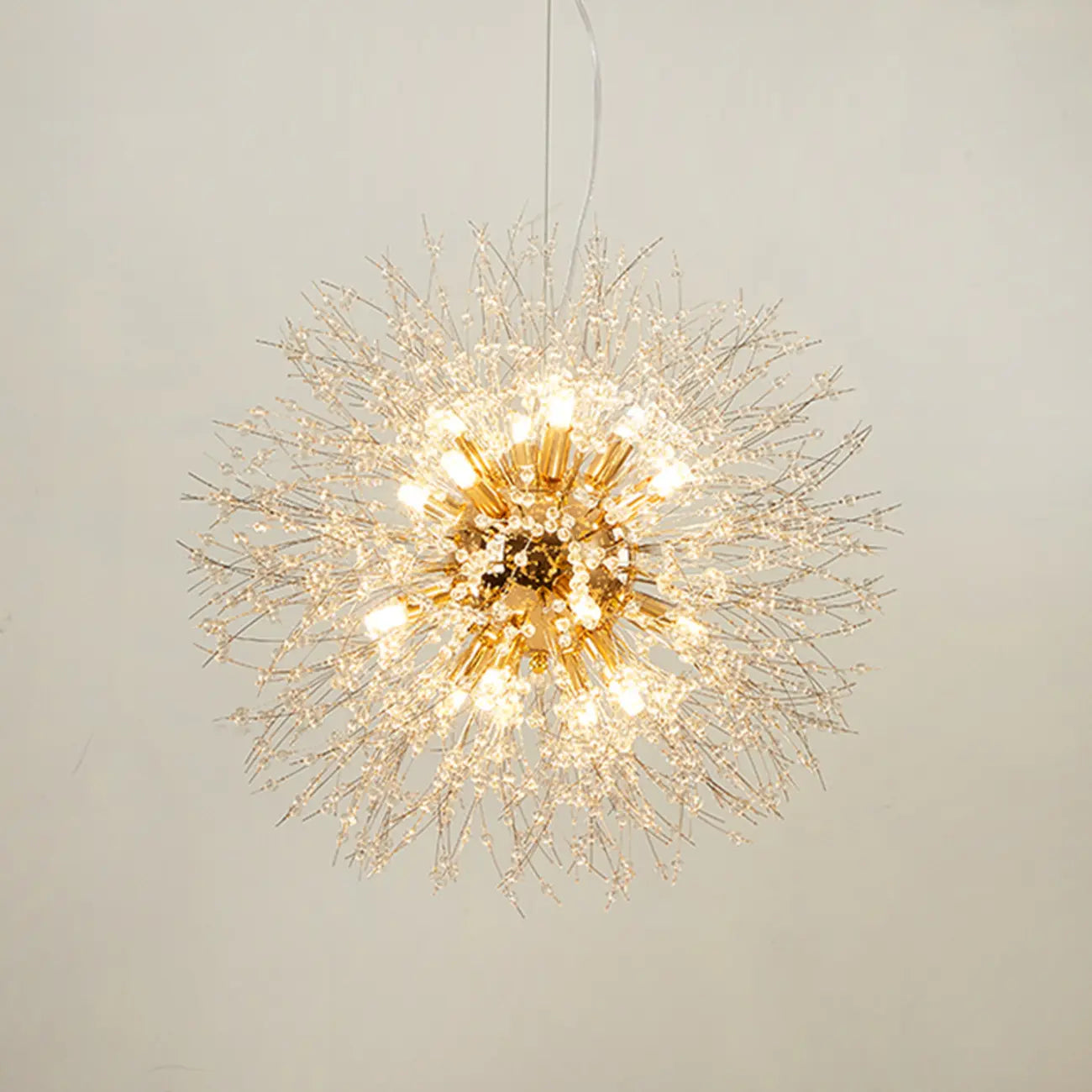 Lustre en cristal de luxe en forme d'étoile, longueur flexible